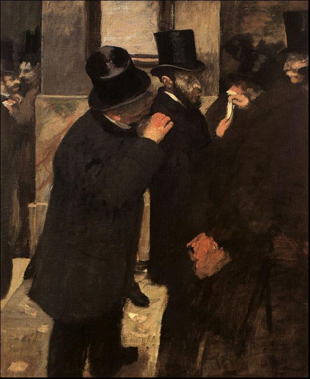 Edgar Degas At the Stock Exchange oil painting image